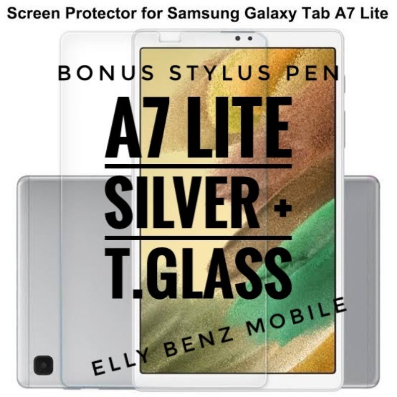 Samsung Tab A7 Lite 3/32 SM-T225 New Garansi Resmi SEIN Samsung Galaxy Tab A7 Lite Layar 8,7 inch Samsung Tab A7 lite 2021-SILVER+TEMPERED GLAS