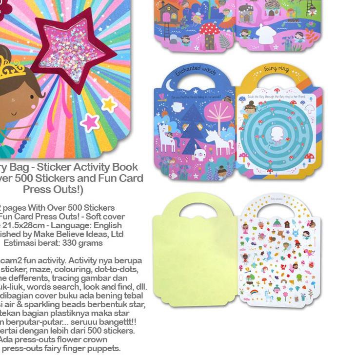 

✤ Promo 12.12 ✤ (HB) My Unicorn, Mermaid, Fairy, Rainbow Bag Sticker Activity Books with over 500 st