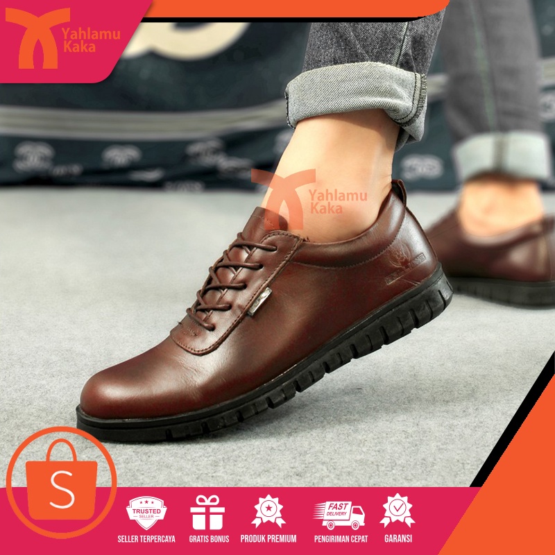 YLK x UBT - Sepatu Pantofel Loafer Pria Original Bahan Kulit Premium - Fantopel Oxford Kerja Kantor 