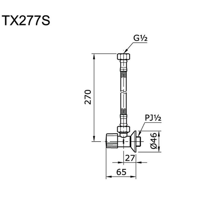 TOTO TX277S STOP KRAN W/ FLEXIBLE