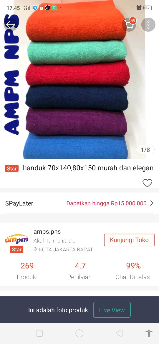 Handuk 70x140,80x150 Murah Dan Elegan
