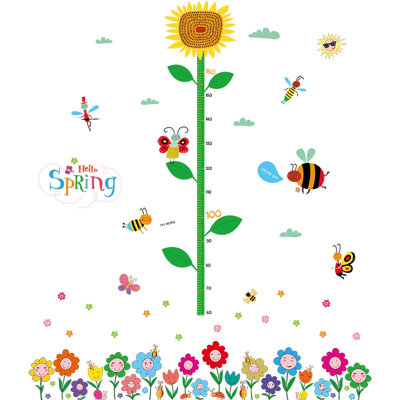 Stiker Dinding Bunga Matahari Mengukur Tinggi Bayi Stiker Anak Anak Tk Ruang Kreatif Stiker Tinggi D Shopee Indonesia