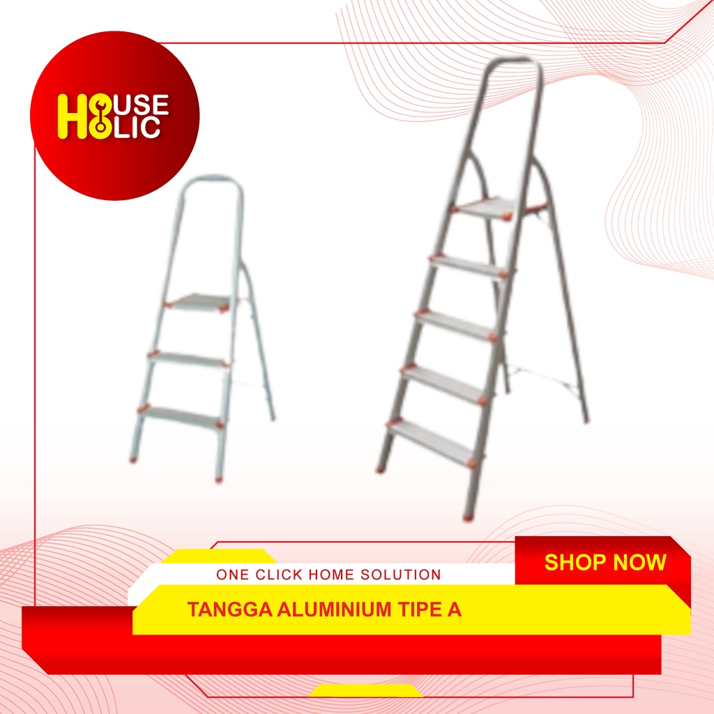 Tangga Rumah Aluminium Tipe A / Tangga Step 4 / Ladder Model A