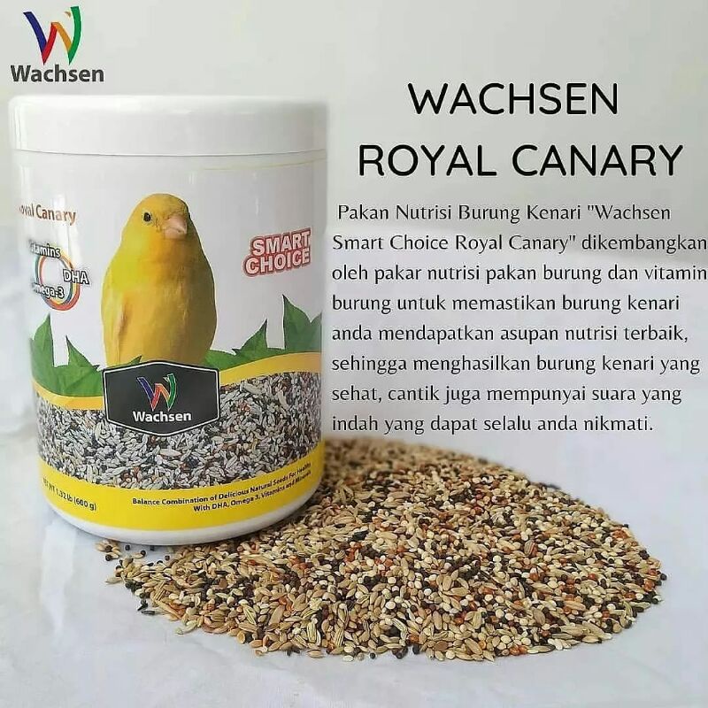 pakan viral burung kenari wachsen royal choice canary