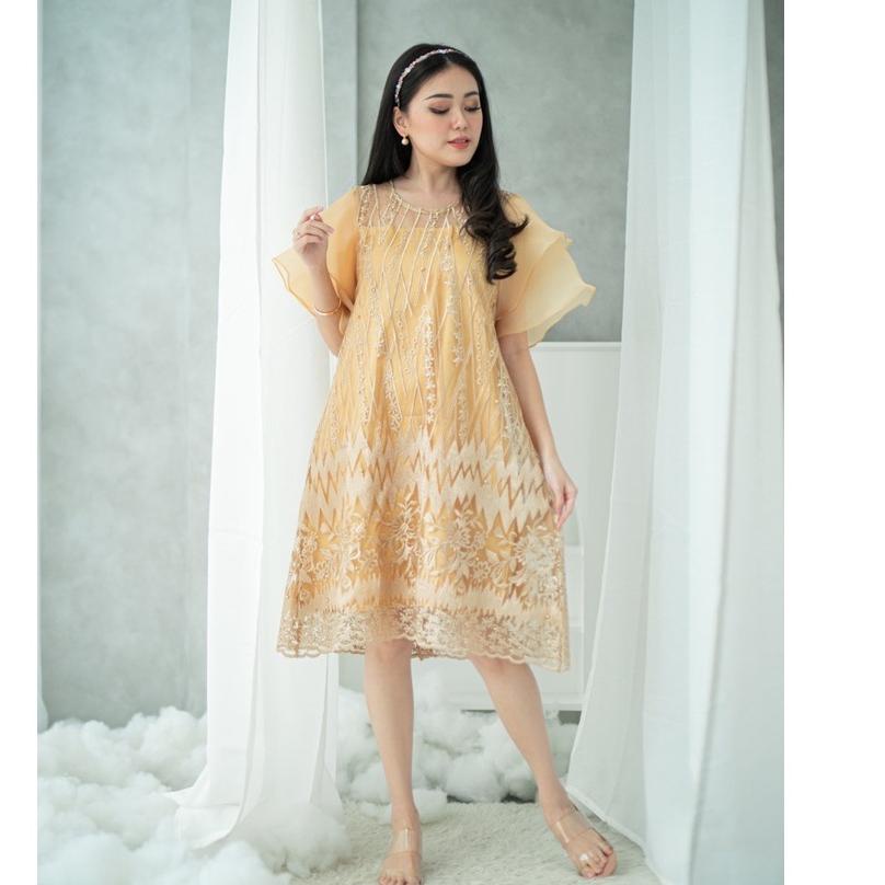 Stok banyak Missnomi - Pamela Dress Organza / Dress Pesta / Dress Kondangan / Party Dress / Brokat D
