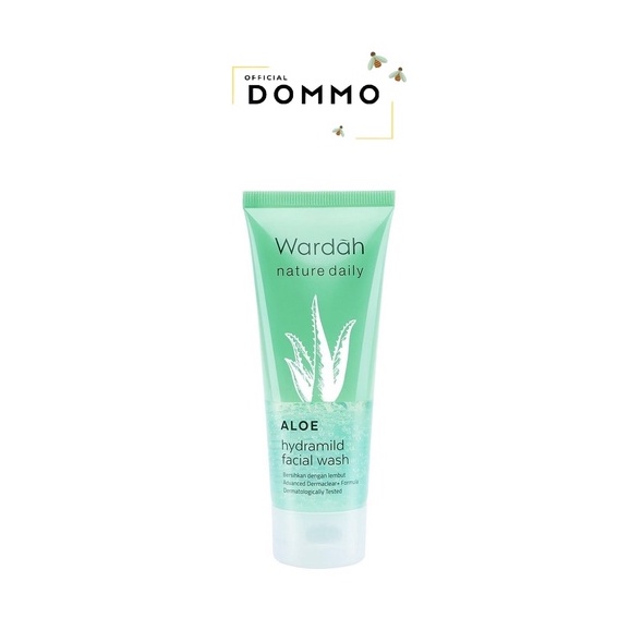 DOMMO - D8185 Wardah Nature Daily Aloe Hydramild Facial Wash - 60 &amp; 100ml