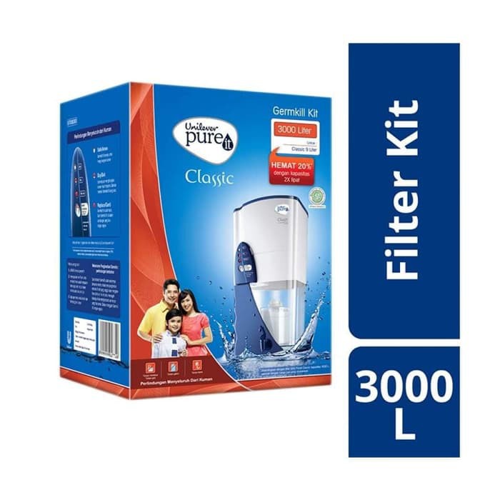 Unilever PURE IT Germkill Kit 3000L Filter Kit Penyaring Air Classic9L