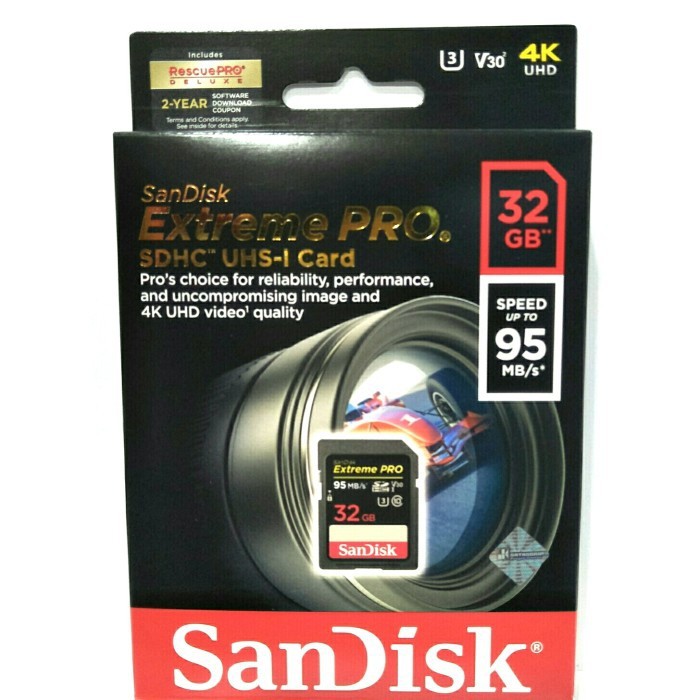 SANDISK SDCARD 32GB 95MB/S EXTREME PRO - MEMORY SD CARD 32 GB