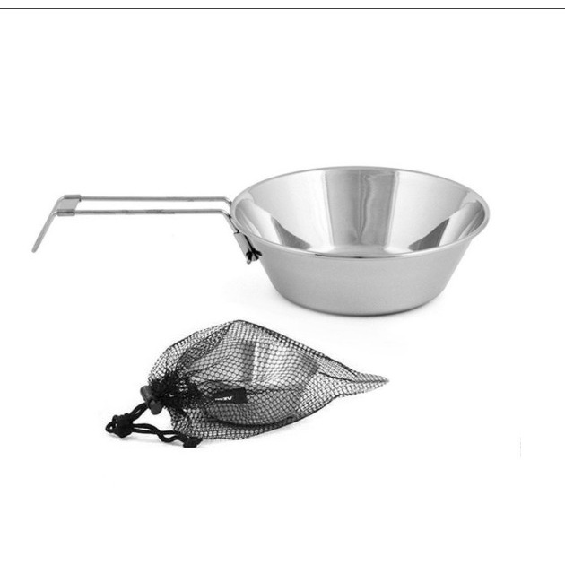 Sierra Cup Bowl Mangkok Lipat Gantung Stainless Folding Handle Camping