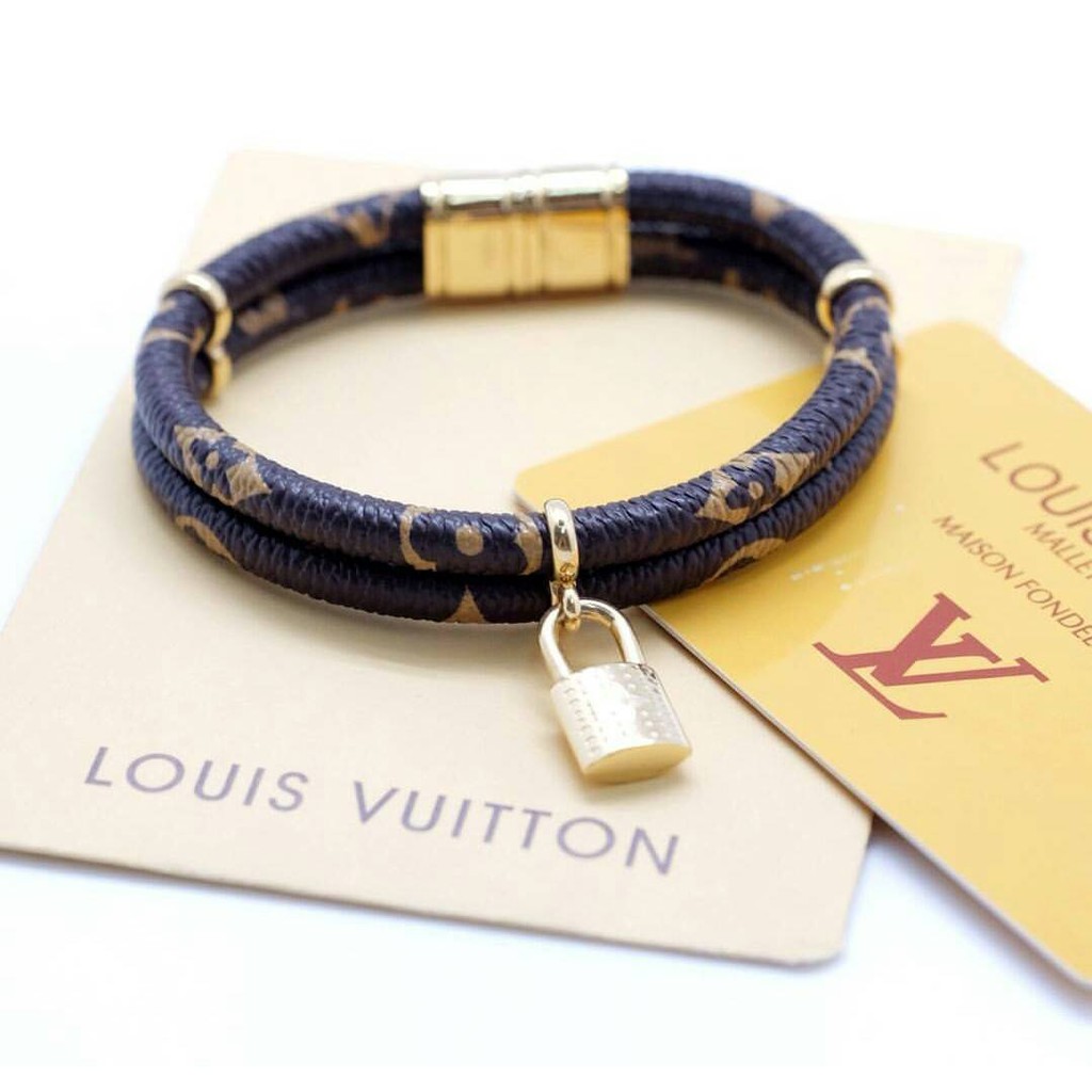 gelang kulit pria - LV - asli kulit