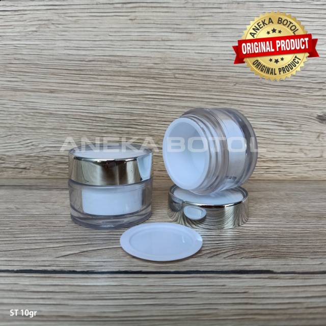 POT CREAM ACRYLIC 10 GRAM BENING LIST SILVER / POT ST / POT IMPORT LUXURY