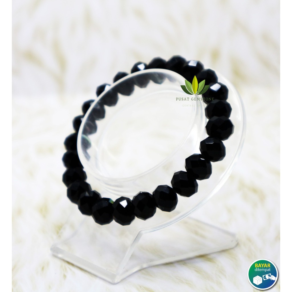 Gelang Batu Kristal Hitam