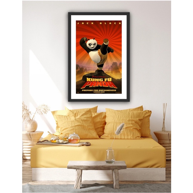 Poster Bingkai / Hiasan Dinding / Poster Film / Kungfu Panda - 313