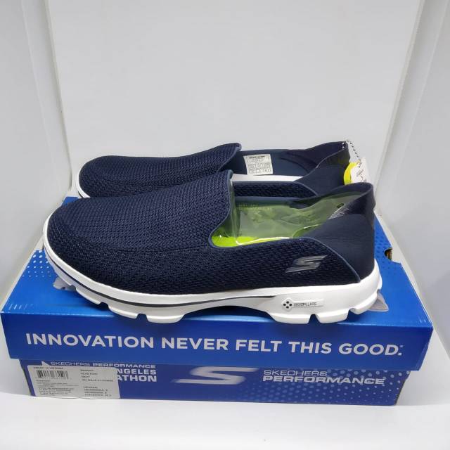 Sepatu Skechers go walk 3 navy original sale