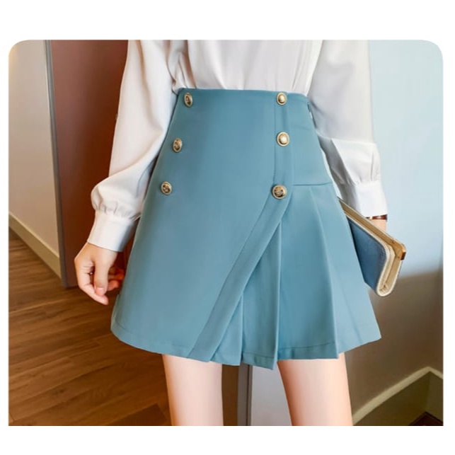 Rok Wanita Mini Skirt import 5500-XL tosca