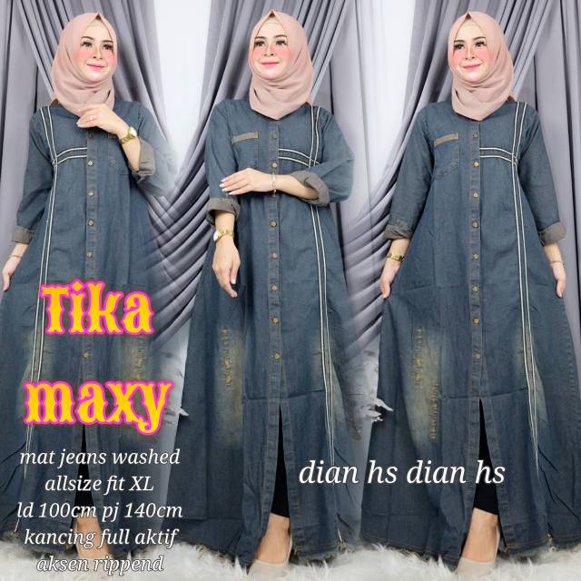 COD - TIKA MAXY / GAMIS IMPORT/ FASHION SOLO/ GAMIS JEANS/GAMIS DENIM