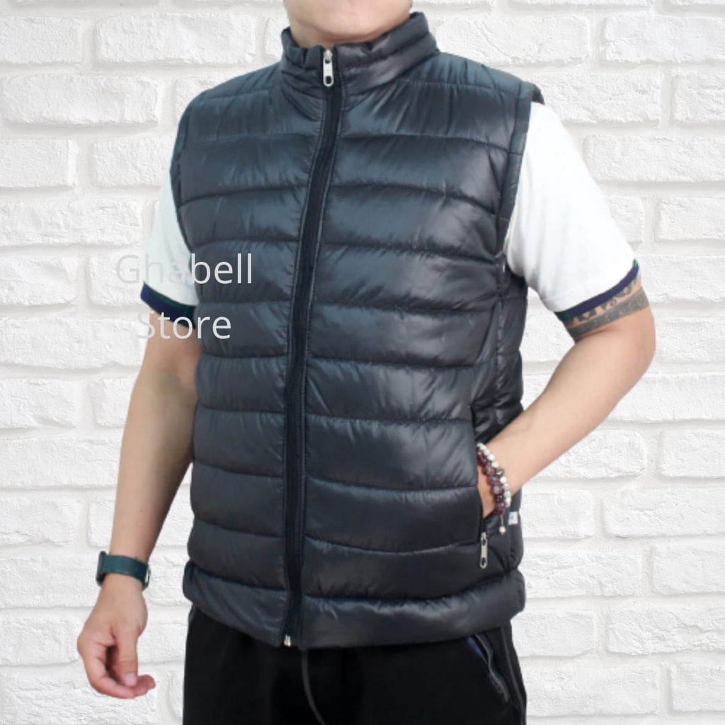 Jaket Rompi Pria keren Rompi Vest Motor Anti Angin Bahan Parasut