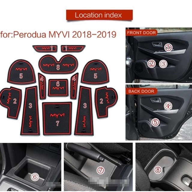 1pc PERODUA MYVI 2018 2019 Matras Penyimpanan Untuk Interior Mobil