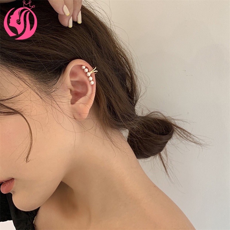 1pc Anting Clip Mutiara wanita