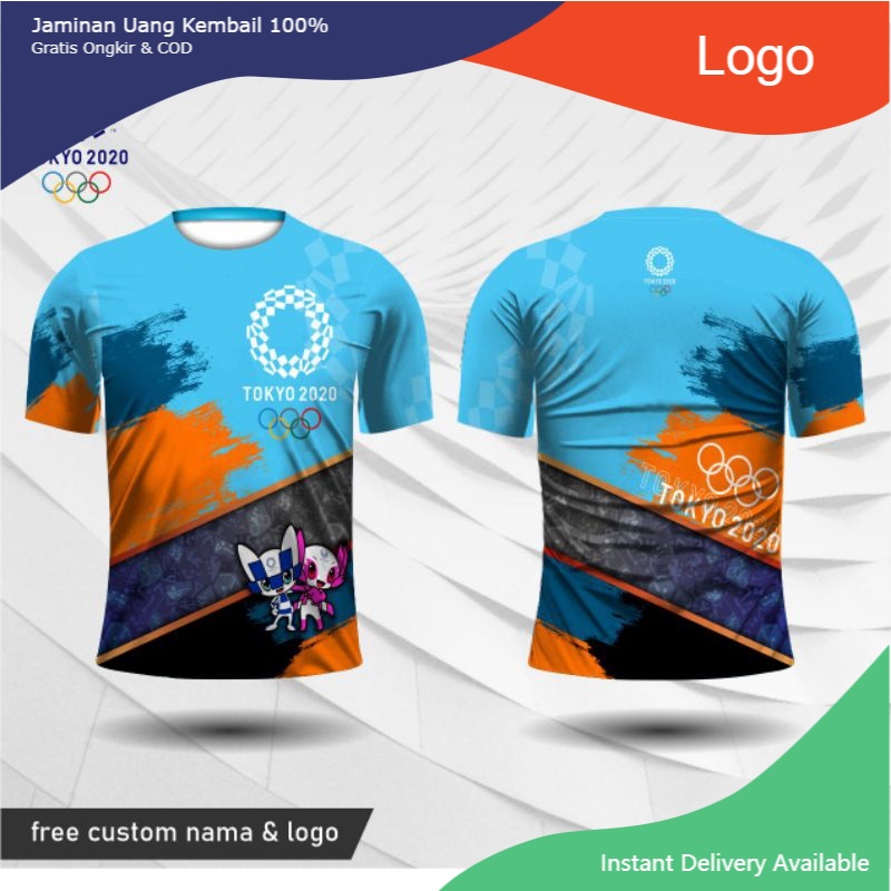 Jersey Olimpiade Tokyo 2020/2021 ,baju kaos jersey olimpiade TOKYO fullprint