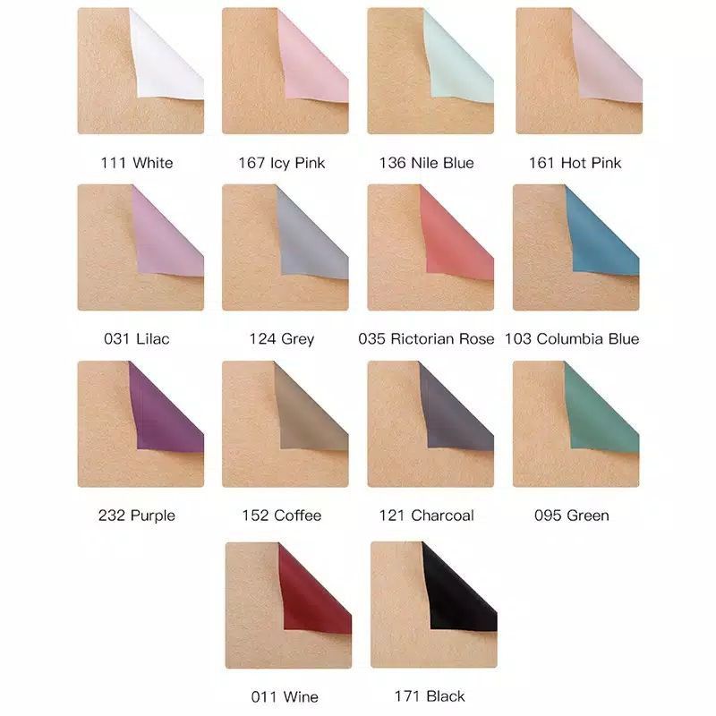 

(1 pcs) Flower wrapping Cellophane Bicolor Choco papper