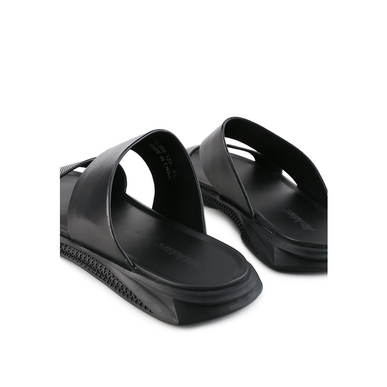 SANDAL CASUAL JIM JOKER PRIA ORIGINAL SLIDE KULIT BRANDED HITAM JJ38