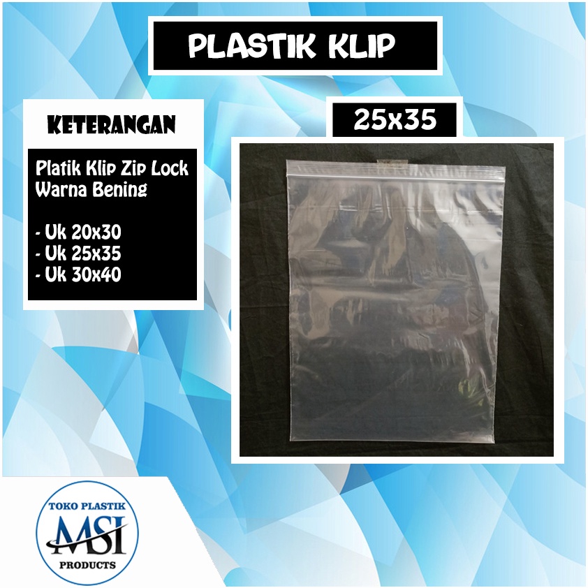 Plastik KLIP Tanpa Plong Ziplock 20x30 ~ 25x35 ~ 30x40 | Plastik ZipLock Packing Baju Sepatu Bening 20x30, 25x35, 30x40 | Kantong Plastik Zip Lock Bening Polos / Plastik Klip (20x30, 25x35, 30x40 cm) aman untuk makanan | Harga diatas harga per lbr