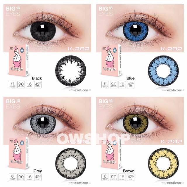 [ Normal ] HARGA PROMO : SOFTLENS KPOP COLOR GREY 16mm