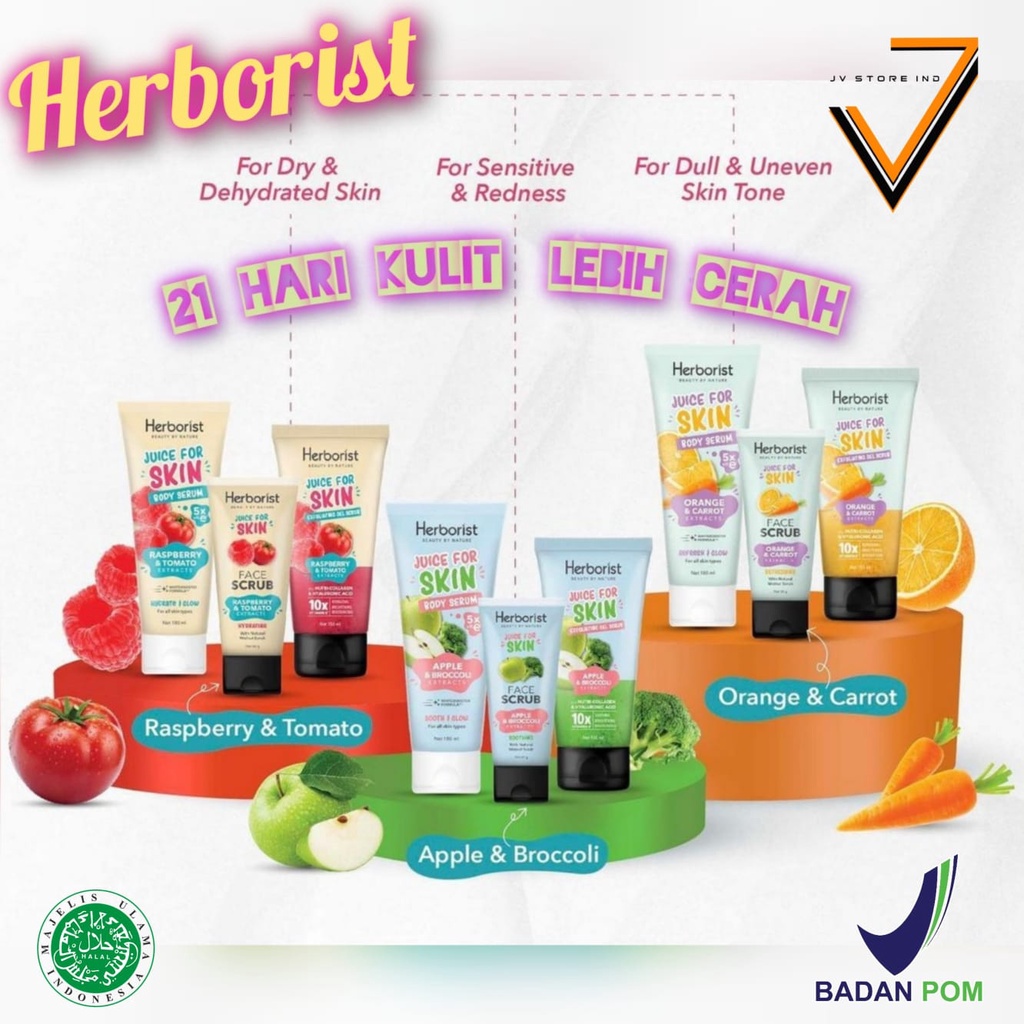 Herborist Juice Skincare Exfoliating Gel / Body Serum / Face Scrub