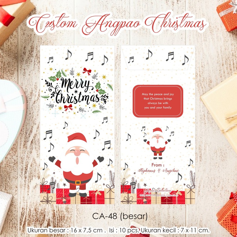 

[8 pcs] Custom Angpao / Amplop Natal / Christmas / Xmas