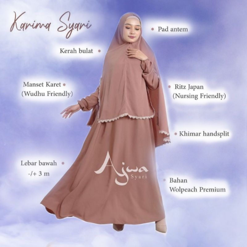 Karima syar’i Set gamis dress by Ajwa Intanaka
