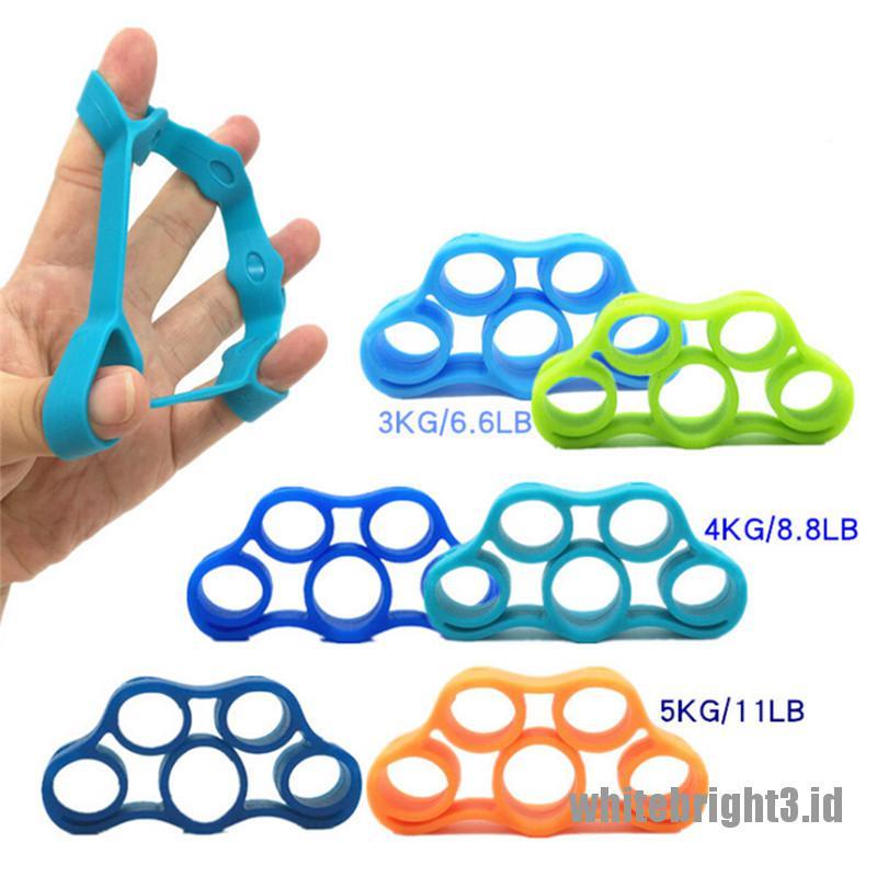 &lt;&lt;WHITE&gt;&gt; Hand Finger Strength Exerciser Trainer Strengthener Grip Resistance Band Tension