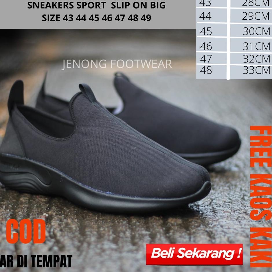 Paling Diminati.. [ Big Size 45 46 47 48 49 50 ] Sepatu Pria Ukuran Besar Jumbo Lebar Sepatu Casual 