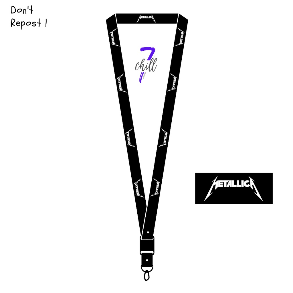 

Lanyard Metalica ID Card Custom Band Distro Tali Gantungan Pods Name Tag Kartu Nama