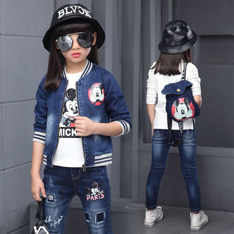 (LOLI-JKT) JK-03 JAKET &amp; CELANA GAMBAR MICKEY MOUSE BISA JADI TAS 110-160