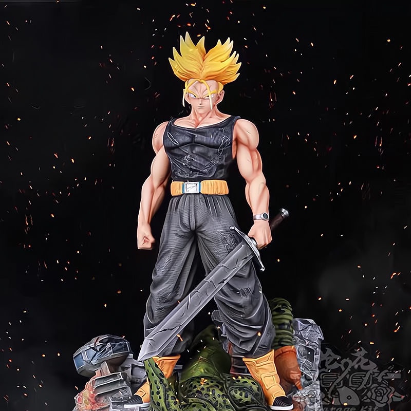 Mainan Action Figure Anime Dragon Ball Z Torankusu GK Super Saiyan LC Legend of Guild Wars Trunks Bahan PVC Ukuran 29cm