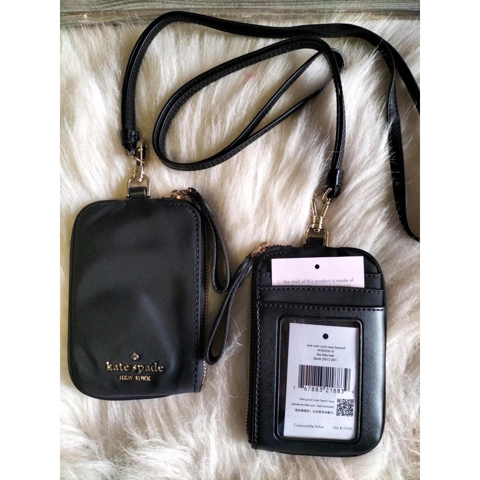 

Gantungan ID card case Name Tag Kate Spade Chelsea Lanyard Black