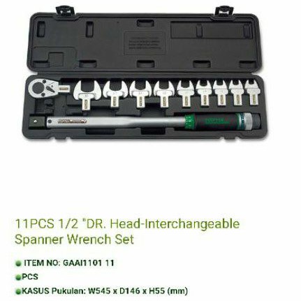 TORQUE WRENCH SET 11PC  1/2"DR GAAI1101 TOPTUL