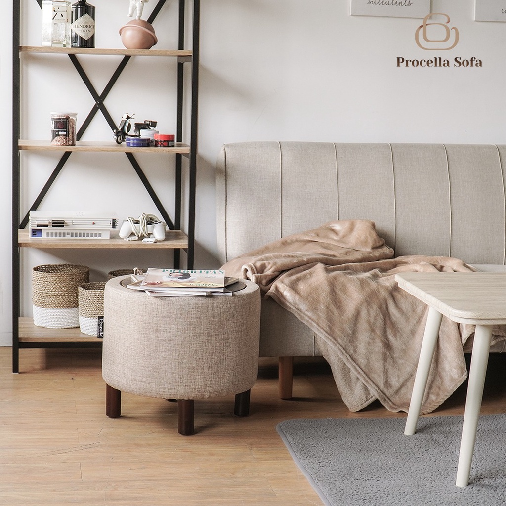 SOFA BULAT STOOL SOFA PUFF SOFA MEJA RIAS STOOL SOFA BULAT MINIMALIS/ KUSRI STOOL FABRIC TERBARU/ KU