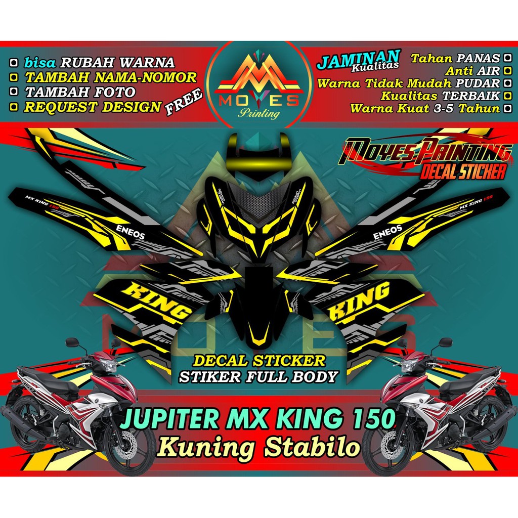 Decal Stiker mx king 150 stiker jupiter mx king 150 Stiker motor mx king 150