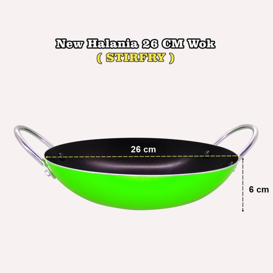 MAXIM Teflon Wajan Halania Wok 26cm - NEW HALANIA 26 cm WOK