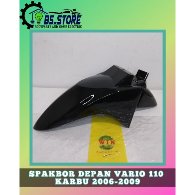 SPAKBOR DEPAN HONDA VARIO KARBU 2006 2007 2008 2009 HITAM | FRONT FENDER VARIO 110 KARBU HITAM | SLEBOR DEPAN HONDA VARIO 110 KARBU HITAM