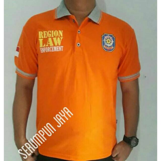 KAOS KERAH SATPOL PP EDISI ORANGE - POLO SATPOL PP ORANGE
