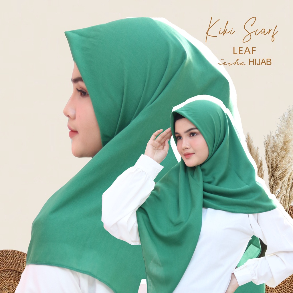 JILBAB SEGIEMPAT HIJAU DAUN BAHAN KATUN,JILBAB SERAGAM,KANTOR,KONDANGAN, BISA DROPSHIP