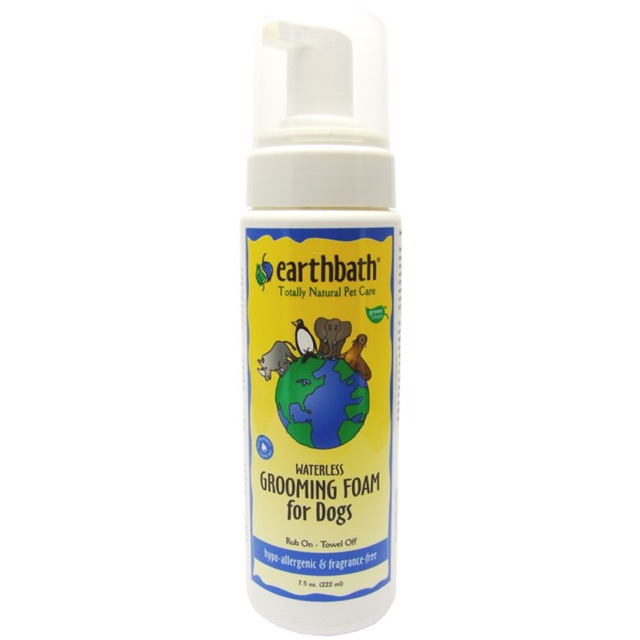 Earthbath waterless grooming foam hypoallergenic