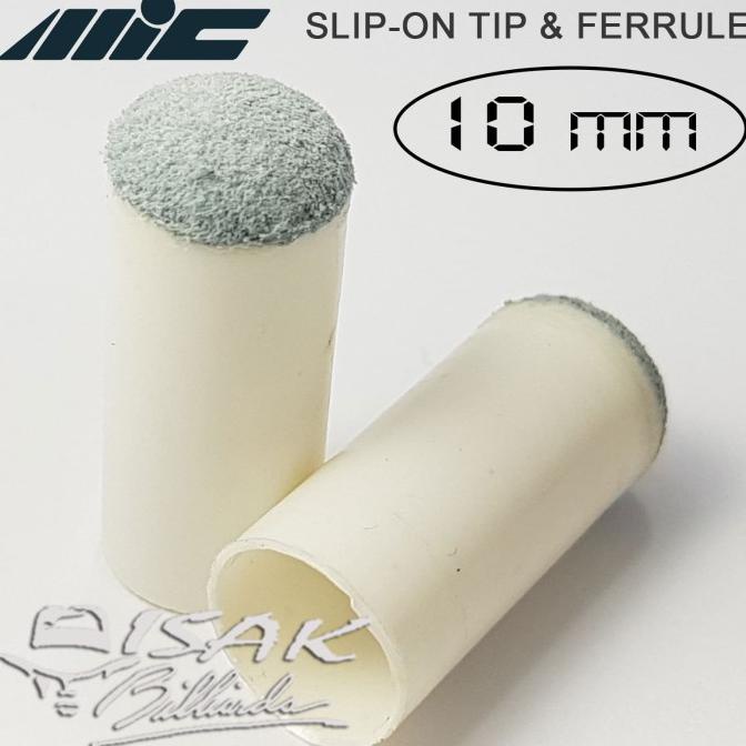 MIC Slip On Tip &amp; Ferrule - 10 mm Stik Biliar Billiard Cue Stick Tips
