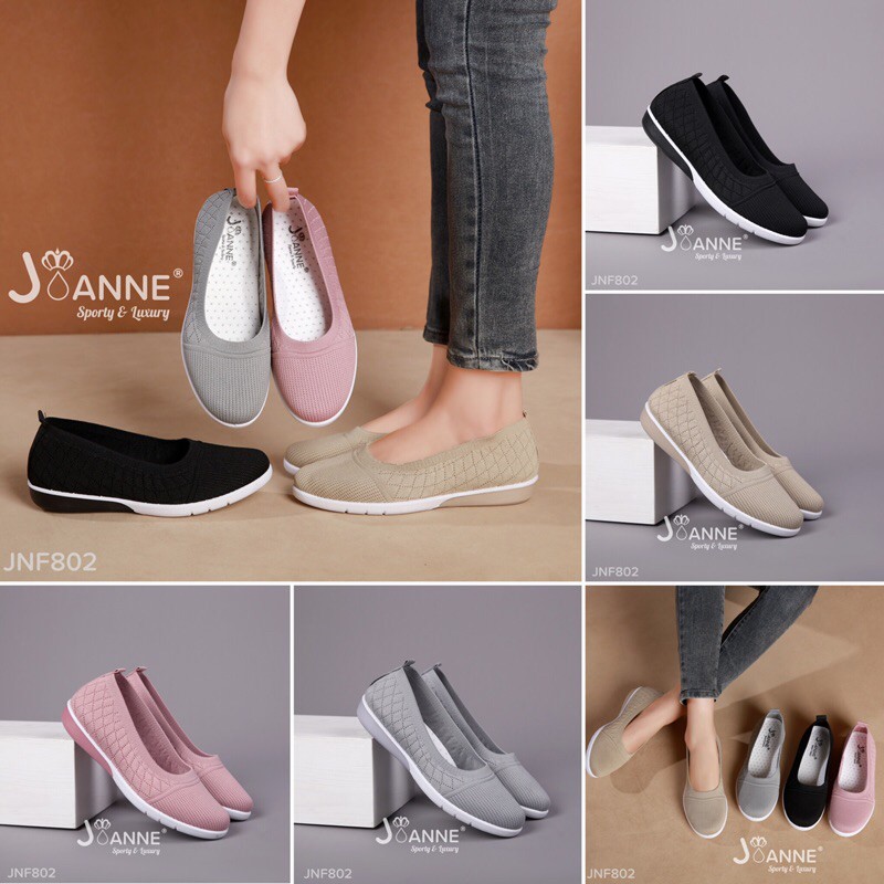 RESTOCK! [ORIGINAL] JOANNE FlyKnit Flat Shoes Sepatu Wanita #JNF802