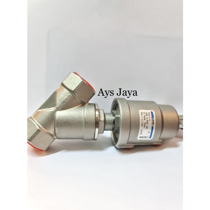 Angle Seat Piston / Pneumatic Valve Stainless 316 3/4 Inchi Pn16 Dn20