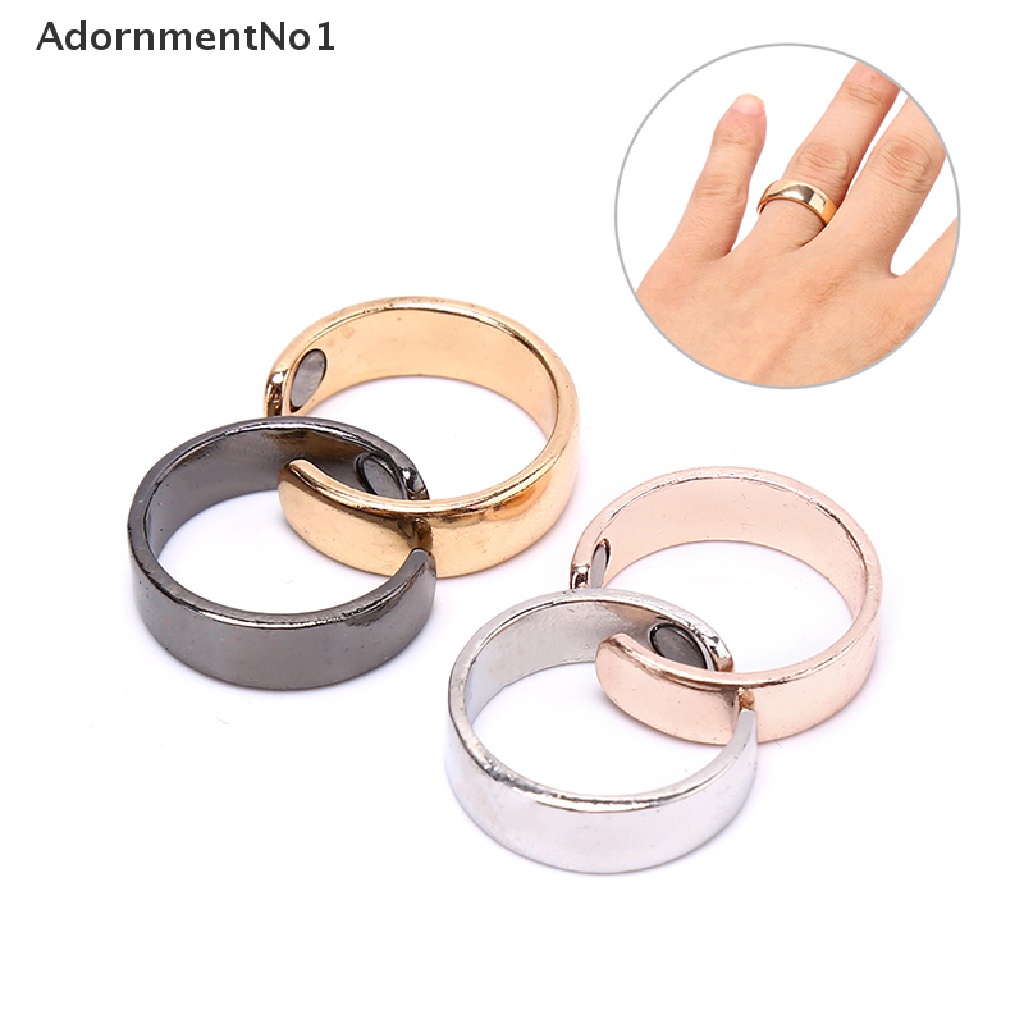 (AdornmentNo1) Cincin Terapi Magnetik Akupresur Anti Jari Untuk Refleksi