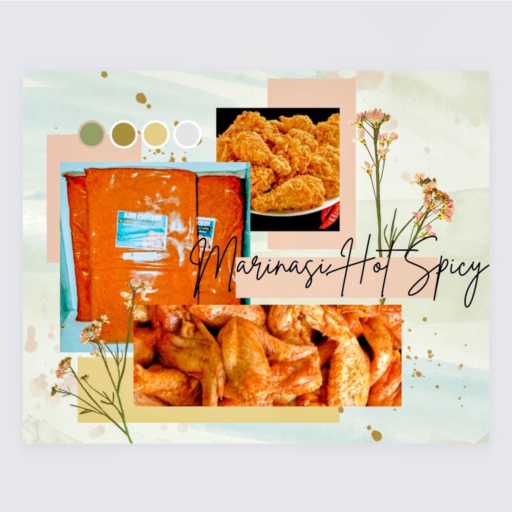 

Bumbu Rendaman Marinade Pedas Hot Spicy 1 kg- Bumbu marinasi Ayam Fried Chicken Hot spicy